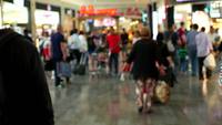 People walking in a shopping area 4K stock video