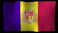 Andorra flagga 4k motion loop stock video