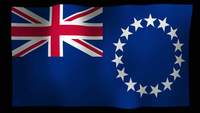 Bandera De Islas De Cocinero 4K Motion Loop Stock Video