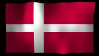 Danmark Flagga 4K Motion Loop Stock Video