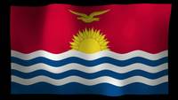 Kiribati flagga 4k rörelse loop stock video