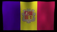 Andorra Flag 4K Motion Loop After Effects Mall