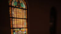 Stained glass window pan from right