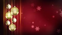 Röd &amp; Guld Ornament 4K Jul Rörelse Bakgrund