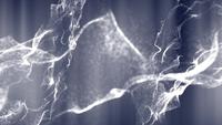 White organic mesh formed with dots undulating on dark background