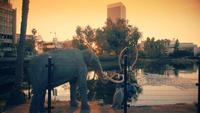 Tiro de rastreamento a esquerda de La Brea Tar Pits em 4K