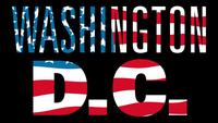 Bandeira Dos Estados Unidos Com Tipo De Máscara Em Primeiro Plano. Washington DC