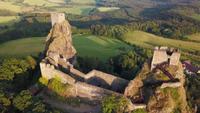 Flying to an old castle in 4K