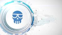bluff cryptocurrency ikon animation vit digitala element teknik bakgrund