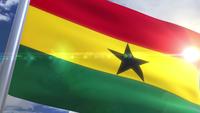 Vinkande flagga av Ghana Animation
