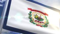 Vinkande flagga i staten West Virginia USA