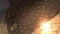 Crypto monnaie iota Coin rendu 3d blockchain
