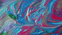 Mistura De Tintas Azul E Branco Rosa