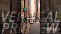 Vertical Clip Of Chicago Streets Between Big Buildings