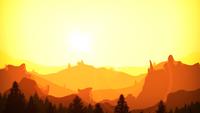 Summer Mountains Sunrise Background Clip