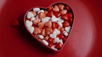 Rotating stock footage shot of Valentine's Day candy - VALENTINES 002