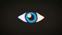 Big Brother Eye på Vintage Old Television Screen
