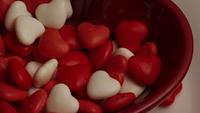 Rotating stock footage shot of Valentine's Day candy - VALENTINES 021