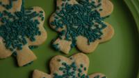 Cinematic, Rotating Shot of Saint Patty's Day Cookies on a Plate - COOKIES ST PATTY 002