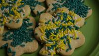 Cinematic, Rotating Shot of Saint Patty's Day Cookies on a Plate - COOKIES ST PATTY 005