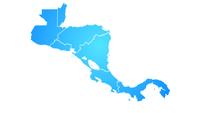 Mapa da América Central mostrando a introdução por estados