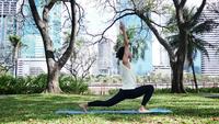 Yogasport en Gezond levensstijlconcept.
