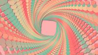 Colorful dots line up and twist into a circle