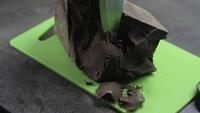 Chocolade Gesneden Met Een Mes