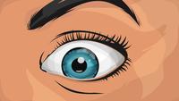 Comic Books Woman Eyes Looking With Surprise