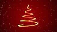 Golden Glitter Moving As A Christmas Tree
