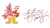 Calligraphy animation text Autumn Vibes. 