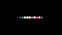 Animation de cercles lumineux multicolores