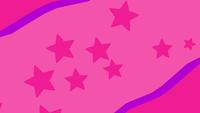 Sterne fliegen durch einen rosa und lila Tunnel