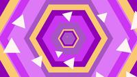 Flying Through Yellow, Purple and Pink Hexagons