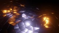 Triangle Wireframe Reflection Wave Animation