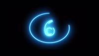 Blue Neon Bright Glödande 10-sekunders nedräkning