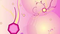 Abstract Pink Flowery Geometry
