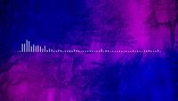 Animation blanche du spectre audio sur fond violet