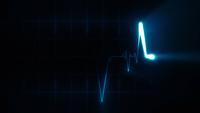 Sinal de onda de pulsação cardíaca de ECG médico