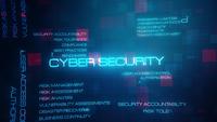Cybersäkerhet animerad design för taggordmoln
