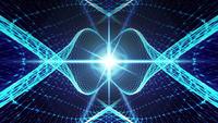 Uitstralen Neon Blue Flare Spotlight Matrix draadframe