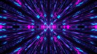 Cross section Sci-fi Space Tunnel in Motion